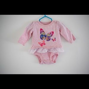 Oshkosh 0-3 month butterfly onesie